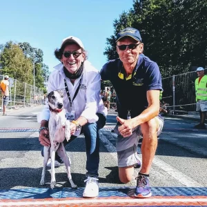 François et Hervé avce le chien Gaston